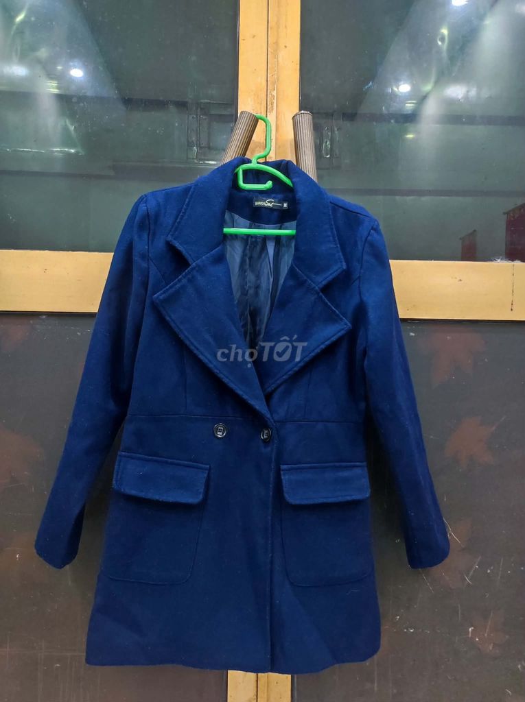 Áo khoác dạ Mango Nữ Xanh navy Size S, M. Mua bán Quần áo tại Quận Thanh Xuân Hà Nội được đăng bởi Selena Shop hình 1
