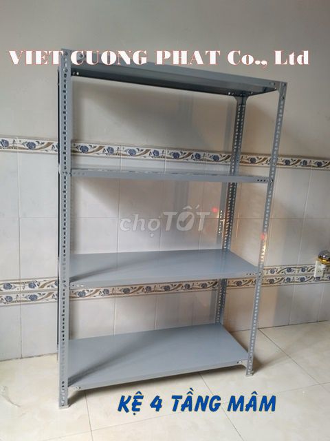 Kệ sắt V lỗ 4 tầng mâm (100x30). Cao 150cm. Mua bán Tủ, kệ gia đình tại Quận Bình Tân Tp Hồ Chí Minh được đăng bởi Kệ Thép V Lỗ Đa Năng hình 1