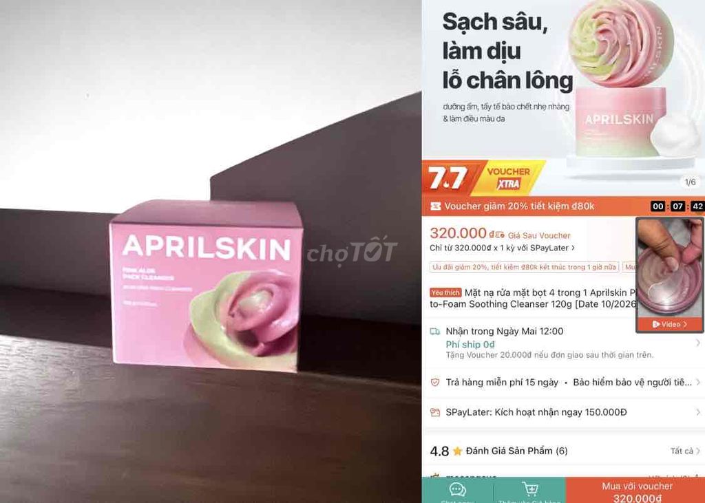 Mặt nạ rửa mặt Aprilskin Lô hội hồng 120g. Mua bán Phụ kiện thời trang khác tại Quận Bình Tân Tp Hồ Chí Minh được đăng bởi Quỳnh Nga hình 1