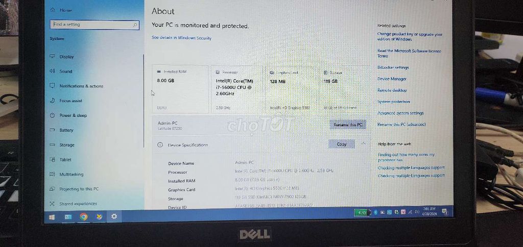 Dell Latitude 7250 i7 8GB/128GB Đen. Mua bán Laptop tại Quận Hải Châu Đà Nẵng được đăng bởi hùng hình 1