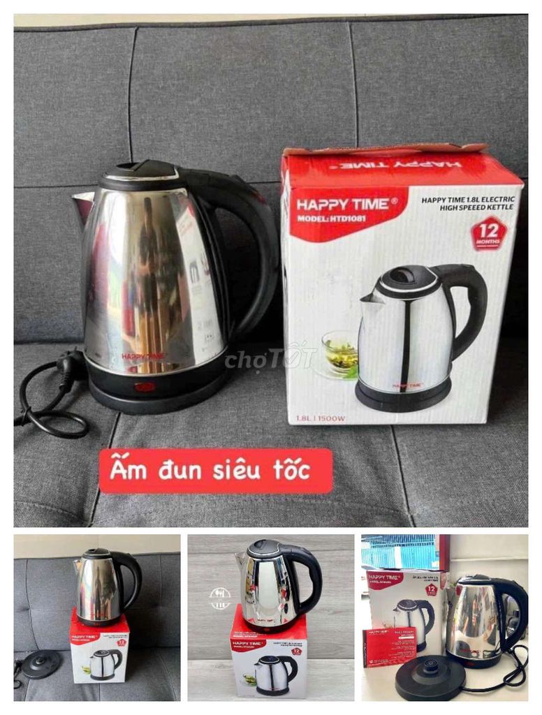 Ấm siêu tốc inox happy time 185k