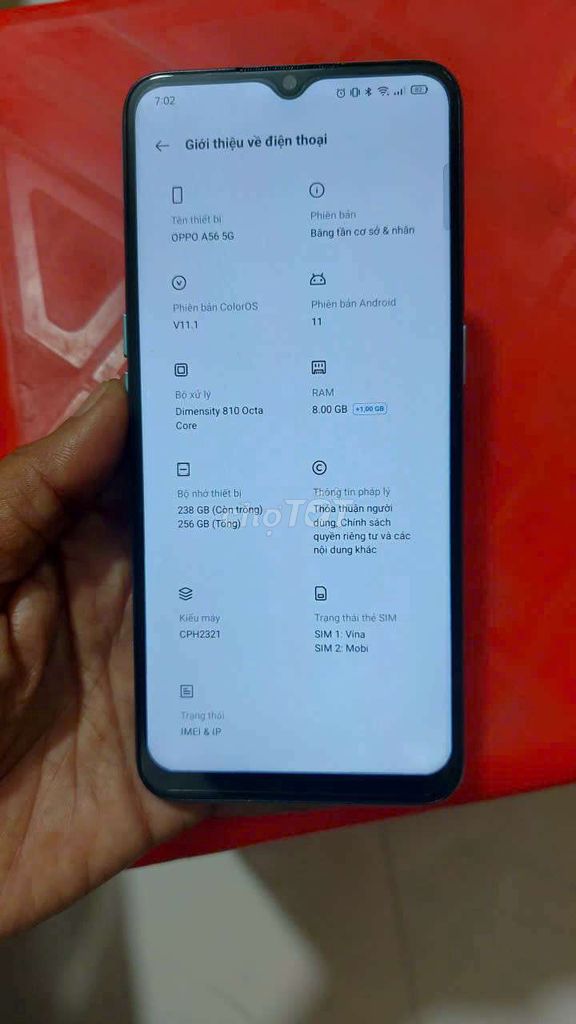 OPPO A56 5G 256GB Xanh. Mua bán Điện thoại tại Thành phố Châu Đốc An Giang được đăng bởi Mr Thiên hình 1