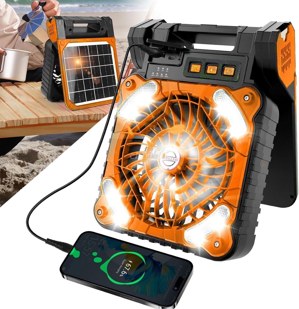 Đèn, quạt sạc đa năng xách tay. Mua bán Quạt tại Quận 10 Tp Hồ Chí Minh được đăng bởi Chuyên cung cấp đèn năng lượng mặt trời hình 1