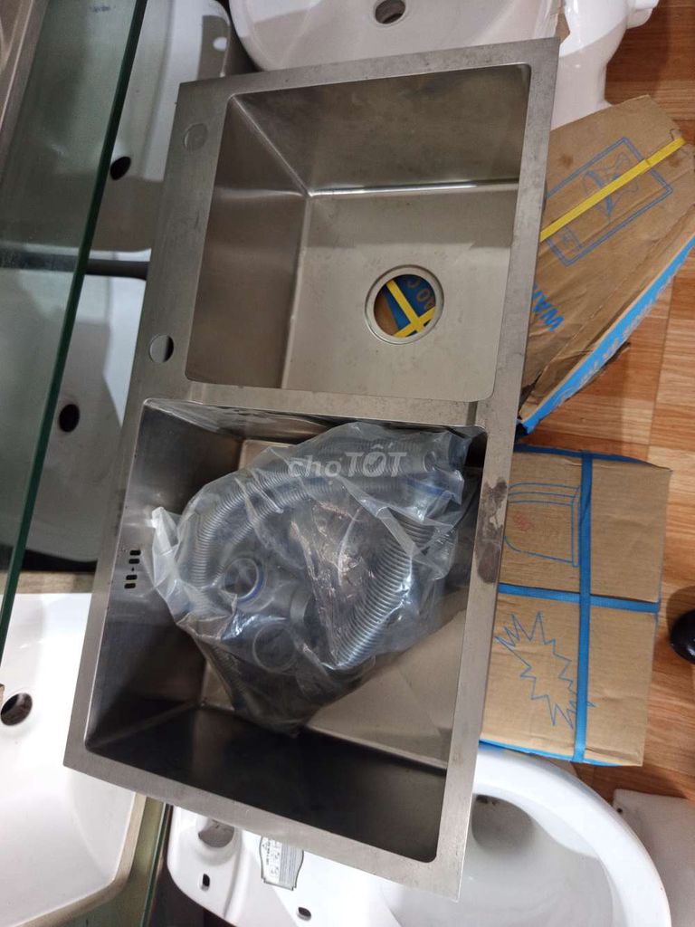 Chậu rửa bát Inox 304 Bạc. Mua bán Thiết bị vệ sinh, nhà tắm tại Quận Đống Đa Hà Nội được đăng bởi tk 681 hình 1