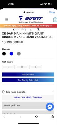 Giant Rincon 2 chính hãng new - 27.5 inch Size M