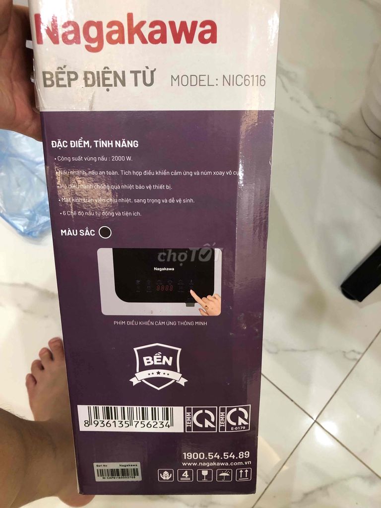 Bếp từ Nagakawa NIC6116 Đen. Mua bán Bếp, lò, đồ điện nhà bếp tại Thành phố Bắc Ninh Bắc Ninh được đăng bởi ngọc thuý nước hoa chính hãng giá đẹp hình 1