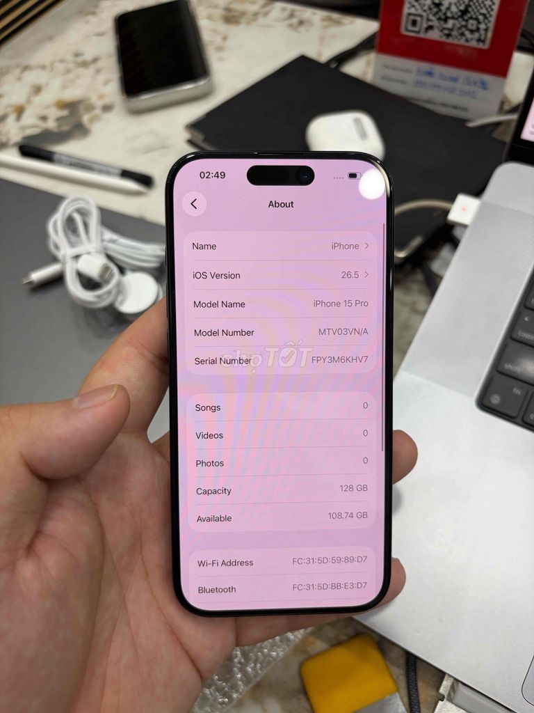 Apple iPhone 15 Pro 128GB blue vn/a. Mua bán Điện thoại tại Huyện Thanh Trì Hà Nội được đăng bởi Đoàn Xuân Tùng hình 1