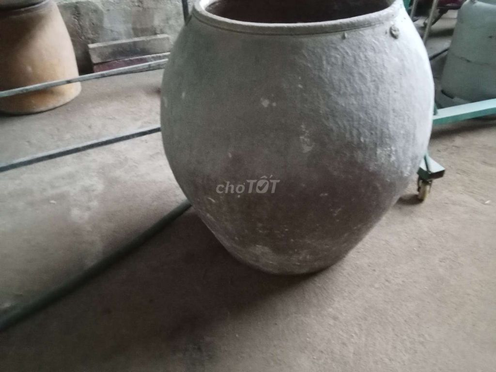 Chậu cây gốm Xám Lớn. Mua bán Đồ sưu tầm, đồ cổ tại Huyện Vĩnh Cửu Đồng Nai được đăng bởi huy huynh hình 1