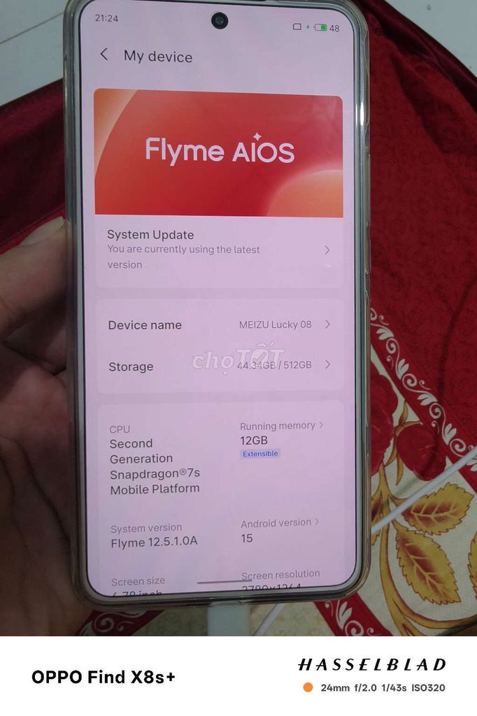 Meizu Lucky 08 bản 12/512GB Trắng. Mua bán Điện thoại tại Quận 12 Tp Hồ Chí Minh được đăng bởi Cường Quốc hình 1