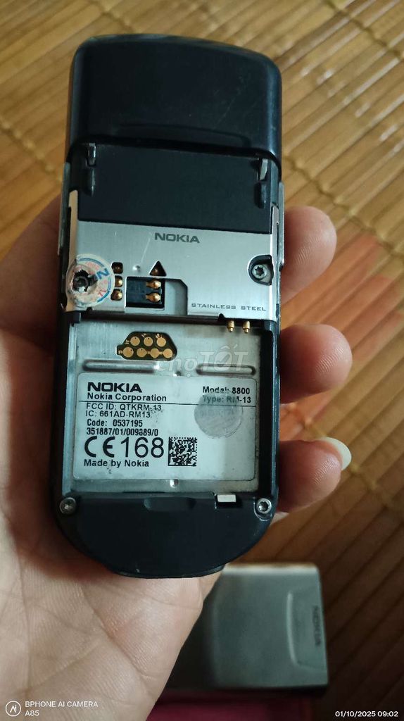 E bán xác 8800 như hình máy còn đẹp ko pin. Mua bán Điện thoại tại Quận Liên Chiểu Đà Nẵng được đăng bởi Trung Trần hình 4