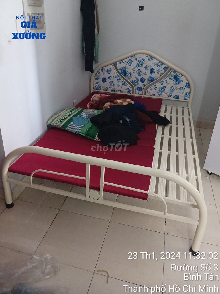 Giường ngủ ạ ----- mới ---- giường sắt --. Mua bán Giường, chăn ga gối nệm tại Quận Gò Vấp Tp Hồ Chí Minh được đăng bởi Nội Thất Giá Xưởng  hình 1