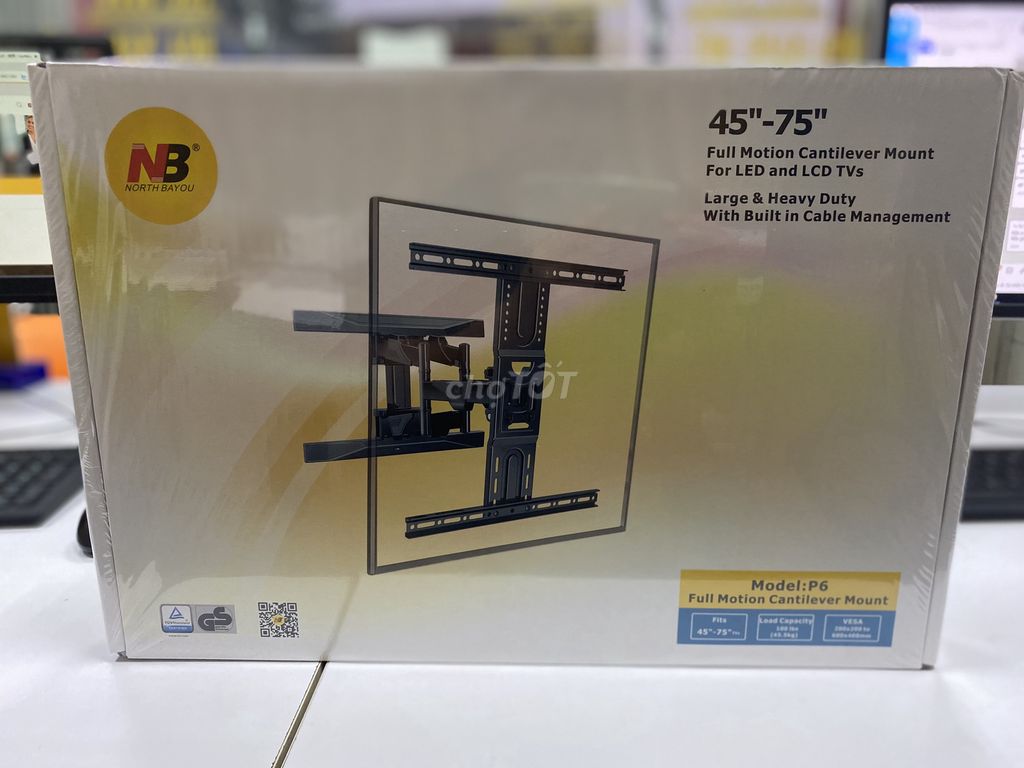 KHUNG TREO TIVI ÁP TƯỜNG ĐA NĂNG NB P6. Mua bán Phụ kiện (Màn hình, Chuột...) tại Quận 12 Tp Hồ Chí Minh được đăng bởi PHÂN PHỐI LINH KIỆN ĐIỆN TỬ hình 6