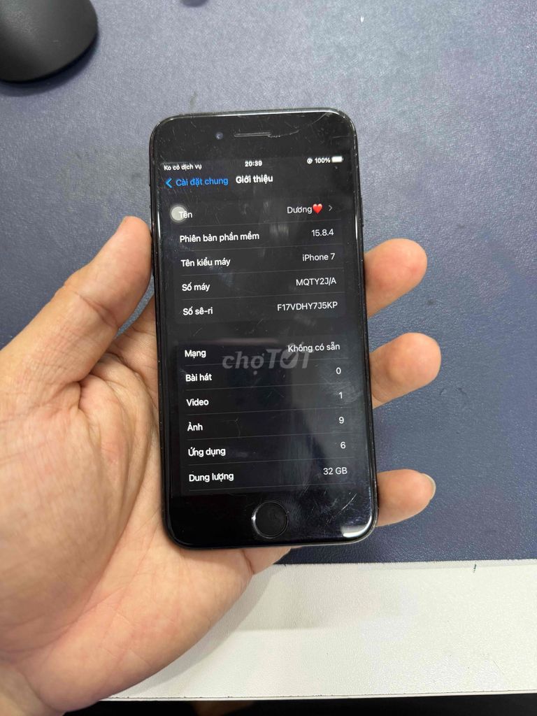 Apple iPhone 7 32GB Đen. Mua bán Điện thoại tại Quận Hoàng Mai Hà Nội được đăng bởi Mr Đạt Vinfast hình 1