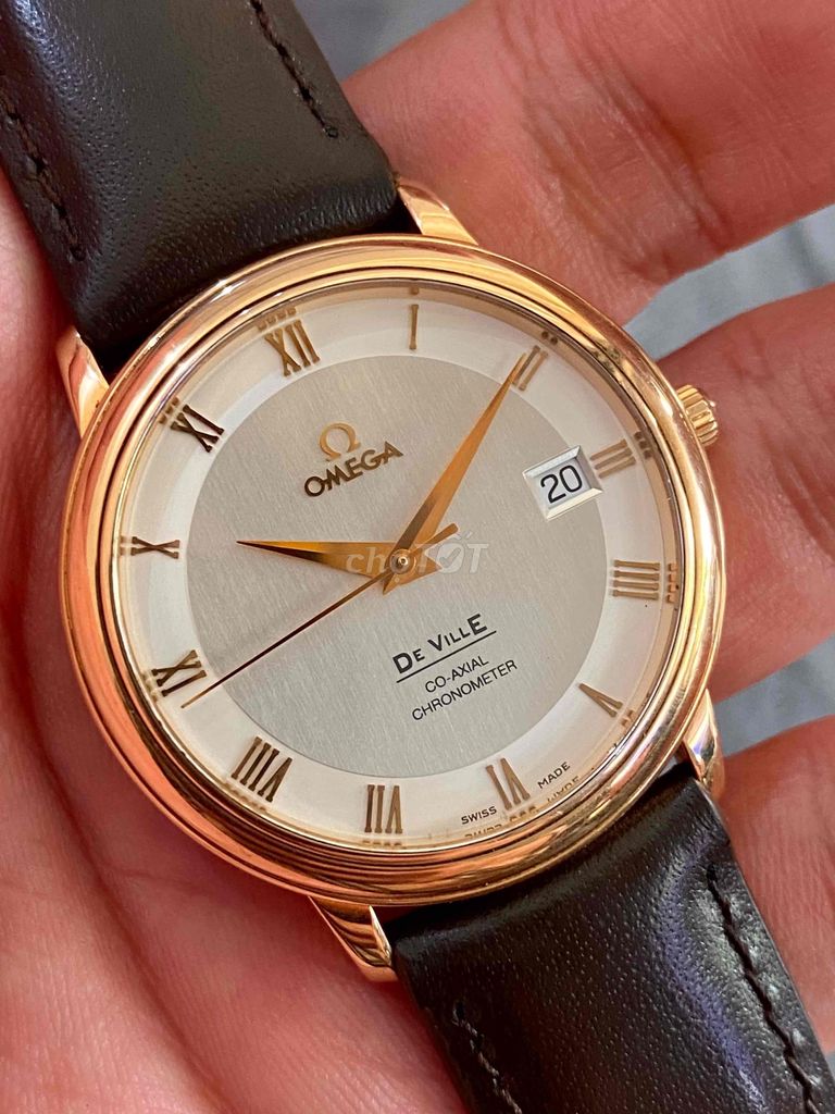 Omega Deville Vàng Hồng 18K size 36.5 Co-Axial