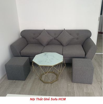 Bộ bàn ghế sofa băng 1m9 màu xanh nhung ở Sài Gòn. Mua bán Bàn ghế tại Quận 8 Tp Hồ Chí Minh được đăng bởi Thế Giới Sofa Phước Nguyễn