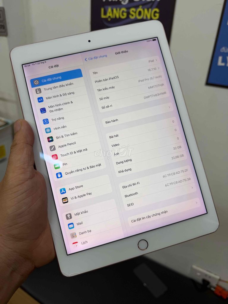 Apple iPad Pro 9.7 32GB Hồng. Mua bán Máy tính bảng tại Quận Đống Đa Hà Nội được đăng bởi hanoimobile hình 1