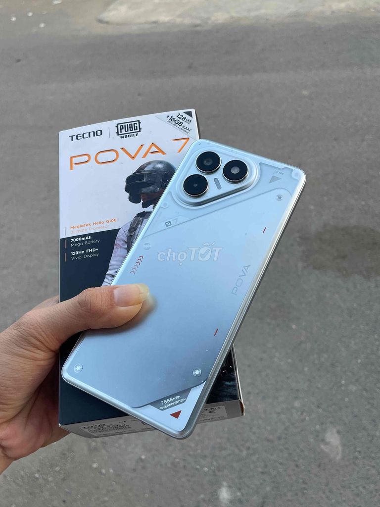 Tecno Pova 7 silver full box + sạc zin còn bh. Mua bán Điện thoại tại Thành phố Biên Hòa Đồng Nai được đăng bởi Fire Shop hình 1
