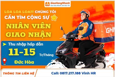 TUYỂN SHIPPER CHÍNH THỨC LƯƠNG CAO 15TR+