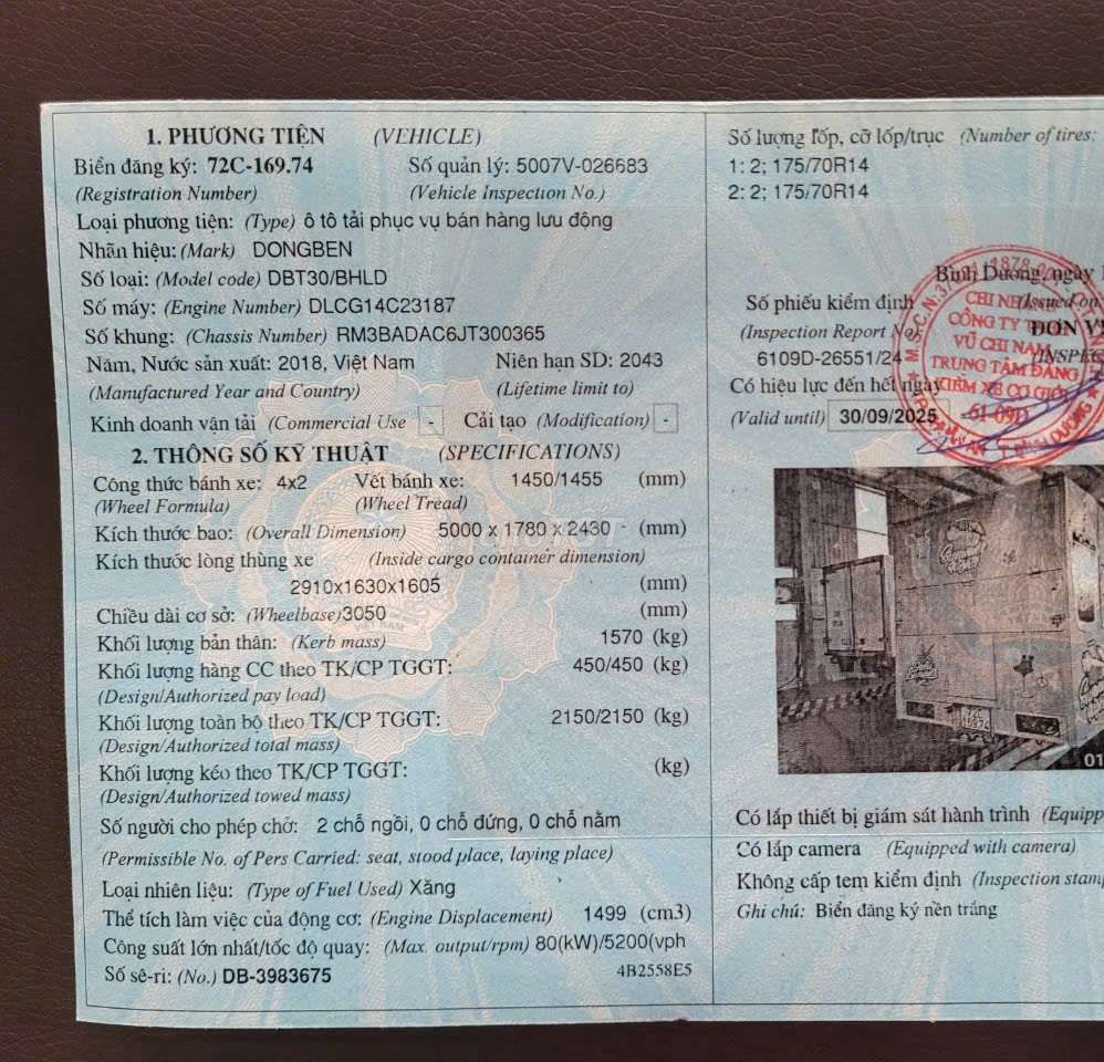 Bán xe bán hàng lưu động Dongben 450kg đời 2018. Mua bán Xe tải, xe ben tại Thành phố Thuận An Bình Dương được đăng bởi Xe tải Bình Dương hình 6