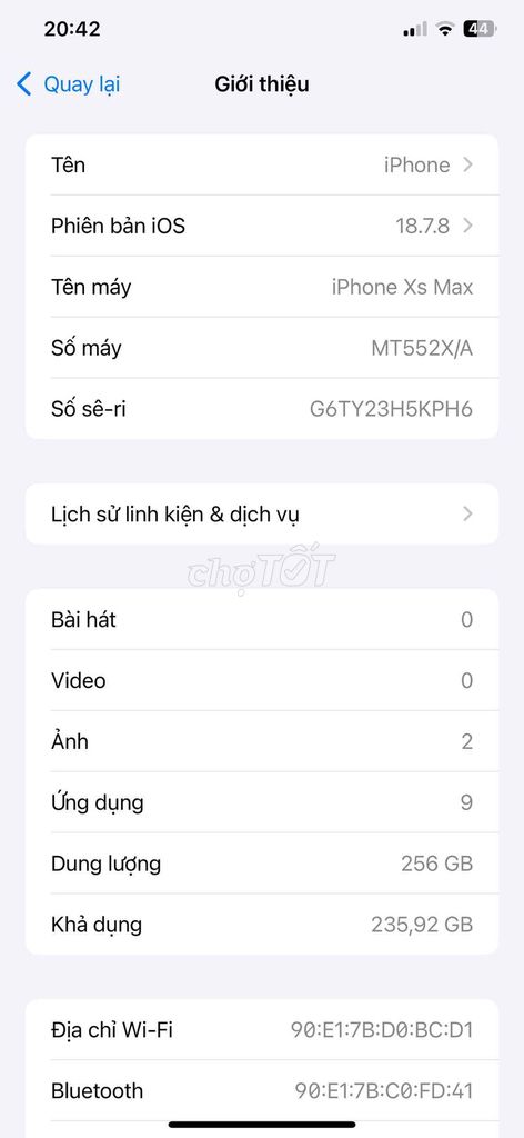 iPhone Xs Max 256GB giao luu đời thấp. Mua bán Điện thoại tại Huyện Thăng Bình Quảng Nam được đăng bởi l hình 1
