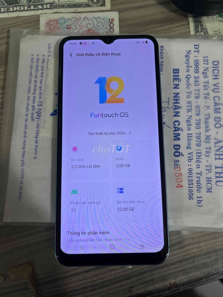 Vivo Y02s 3GB/32GB Xanh. Mua bán Điện thoại tại Quận Bình Thạnh Tp Hồ Chí Minh được đăng bởi chợ phiên may mắn hình 1