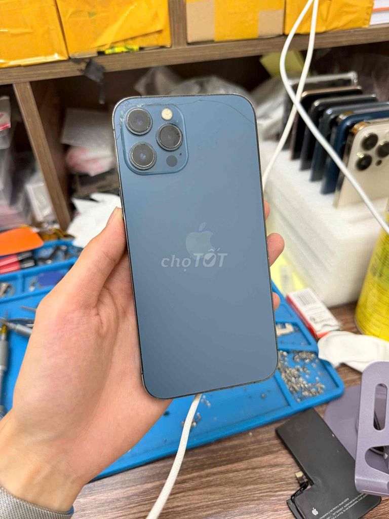 Apple iPhone 12 Pro Max Xanh Nứt lưng. Mua bán Điện thoại tại Quận Đống Đa Hà Nội được đăng bởi Gia Vương hình 1