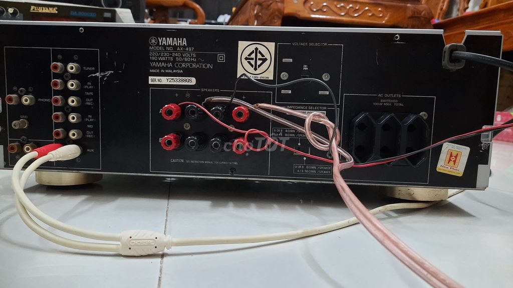 Amply Yamaha AX-497, 2 kênh Stereo CS 190W - 220V