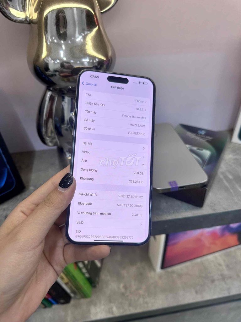 Apple iPhone 15 Pro Max 256GB Xám. Mua bán Điện thoại tại Quận Cầu Giấy Hà Nội được đăng bởi Táo Zin Hà Nội hình 1