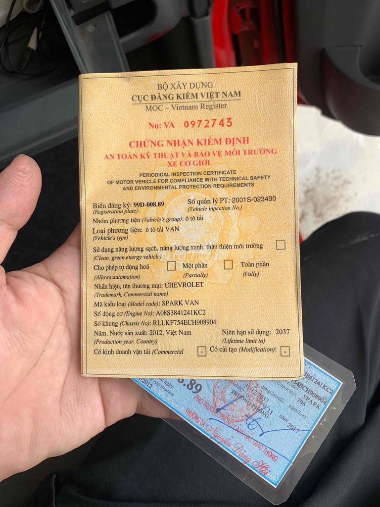 Chevrolet Spark 2012 Lite Van 0.8 MT - 12000 km. Mua bán Ô tô tại Huyện Đan Phượng Hà Nội được đăng bởi Tên chưa cung cấp hình 3