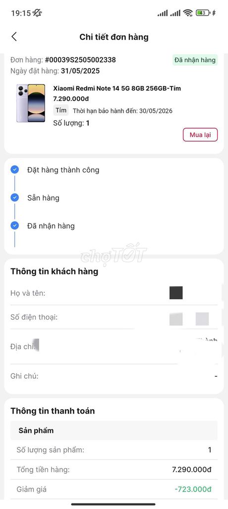 Xiaomi Redmi Note 14 5G 256GB Tím. Mua bán Điện thoại tại Quận Ba Đình Hà Nội được đăng bởi ngọc ánh hình 1