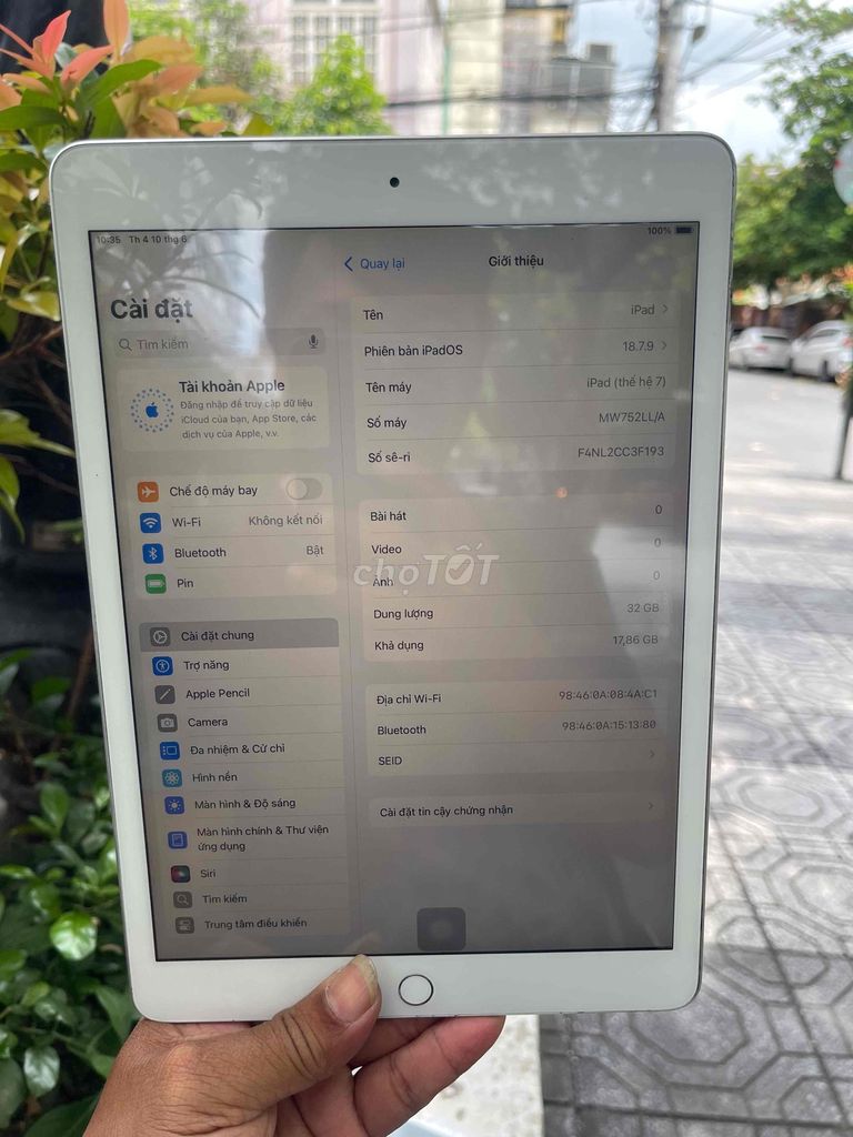 Apple iPad Gen 7 32GB Bạc. Mua bán Máy tính bảng tại Quận 8 Tp Hồ Chí Minh được đăng bởi Lâm Khang hình 1
