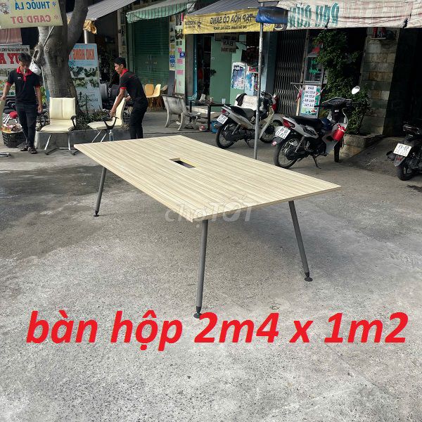 BÀN HỘP VĂN PHÒNG CHÂN SẮT 2M4,BÀN HỘP NHÓM 240CM