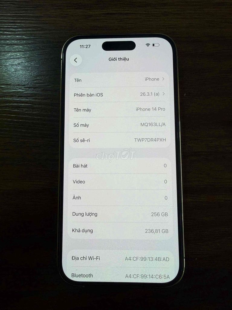 iPhone 14 Pro 256GB Vàng. Mua bán Điện thoại tại Quận 7 Tp Hồ Chí Minh được đăng bởi Mạnh Hùng hình 1