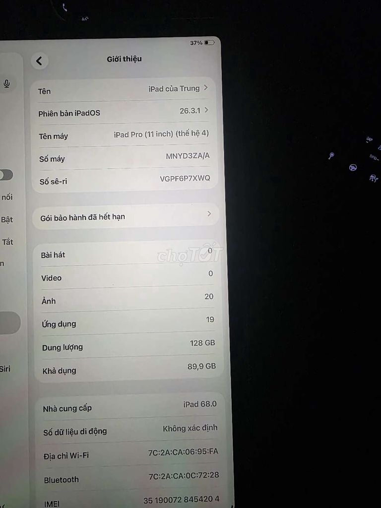 Apple iPad Pro 11 inch M2 128GB Bạc. Mua bán Máy tính bảng tại Thành phố Thủ Dầu Một Bình Dương được đăng bởi Lê Trung hình 1