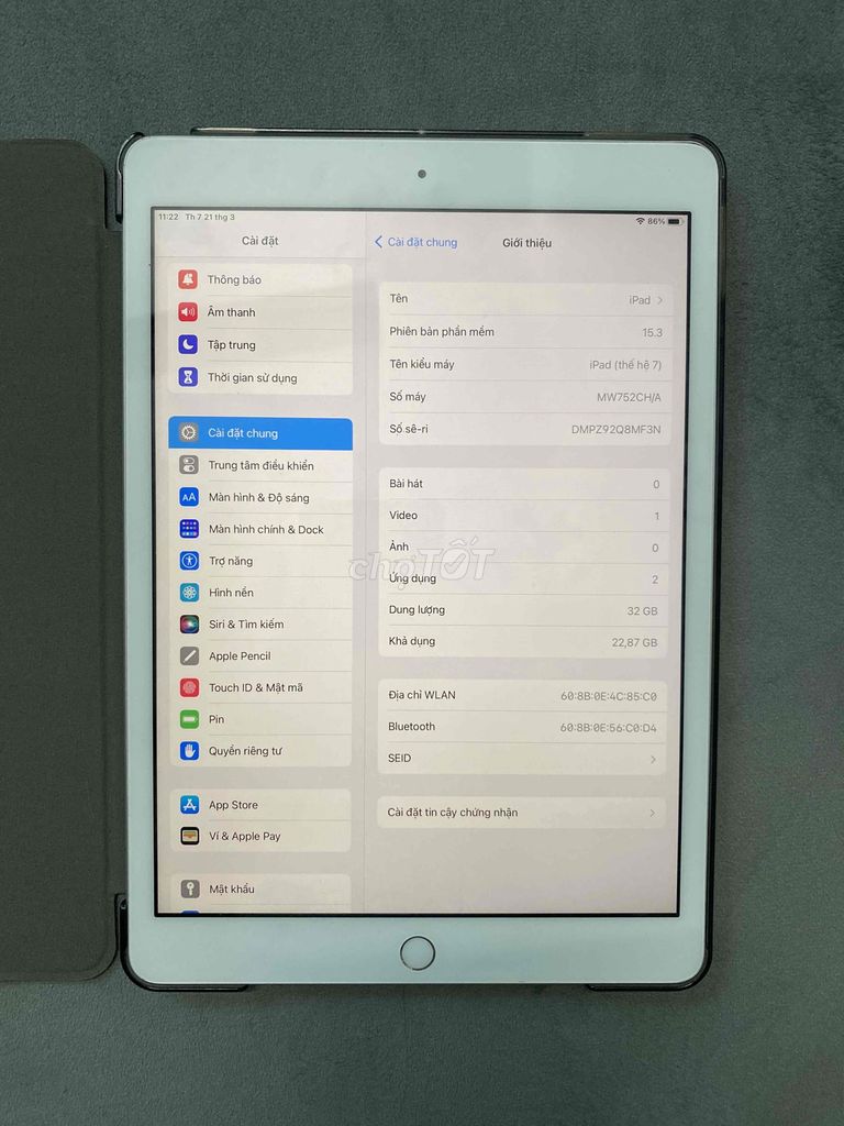 Apple iPad (Gen 7) 32GB. Mua bán Máy tính bảng tại Quận Bắc Từ Liêm Hà Nội được đăng bởi Huyền Mai hình 1