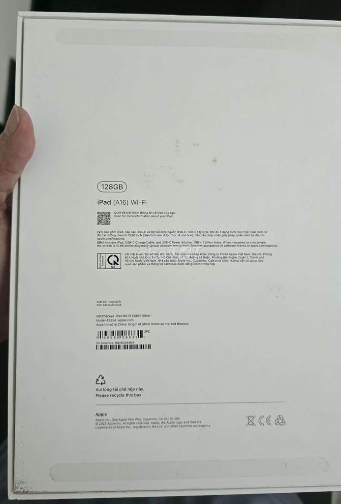 Apple iPad (A16) 128GB Bạc Mới 100%. Mua bán Máy tính bảng tại Quận Hải Châu Đà Nẵng được đăng bởi Tùng Phan hình 1