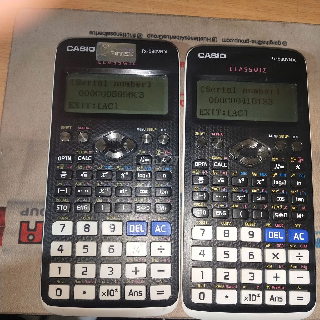 Máy tính casio 580 chính hãng, có 1tem, ko nắp