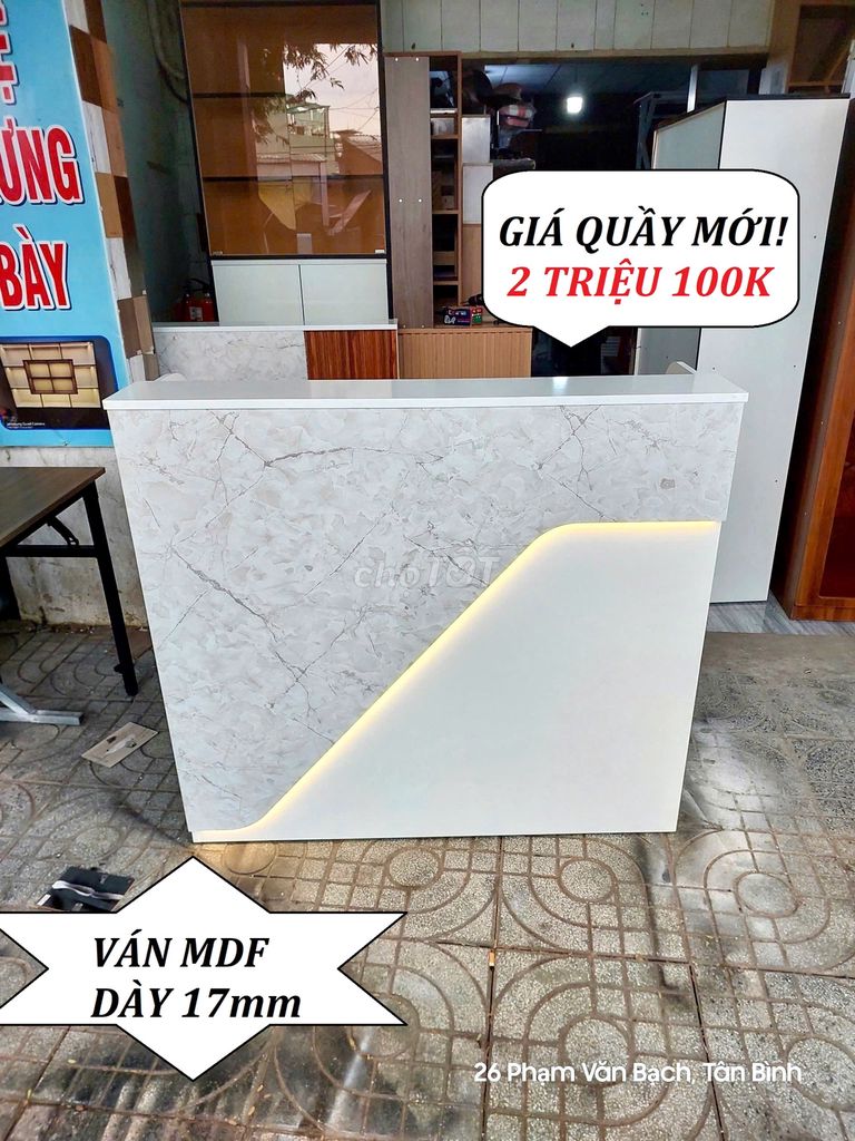 BÀN QUẦY TẠI SHOP & QUẦY THU NGÂN 50 X 1M2 ( MỚI )