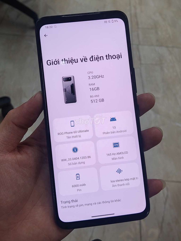 ROG Phone 6D Ultimate 512GB Đen. Mua bán Điện thoại tại Quận Nam Từ Liêm Hà Nội được đăng bởi Phạm Hùng hình 1