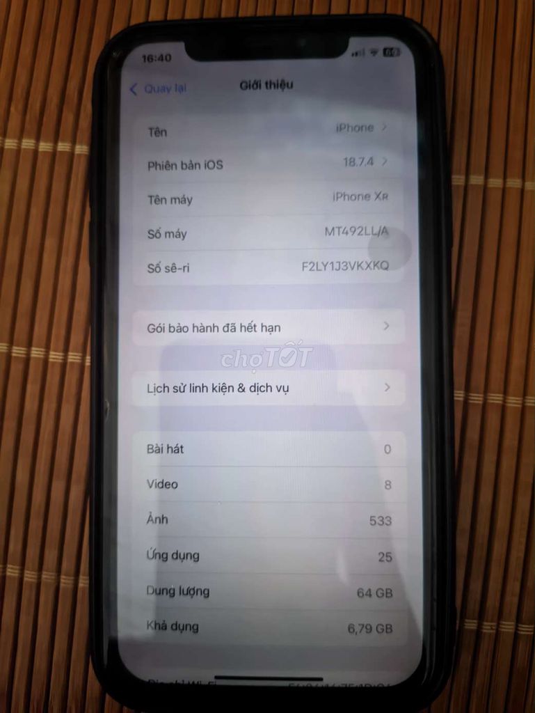 k dùng cần bán xr lock. Mua bán Điện thoại tại Thành phố Dĩ An Bình Dương được đăng bởi hoang minh hình 1
