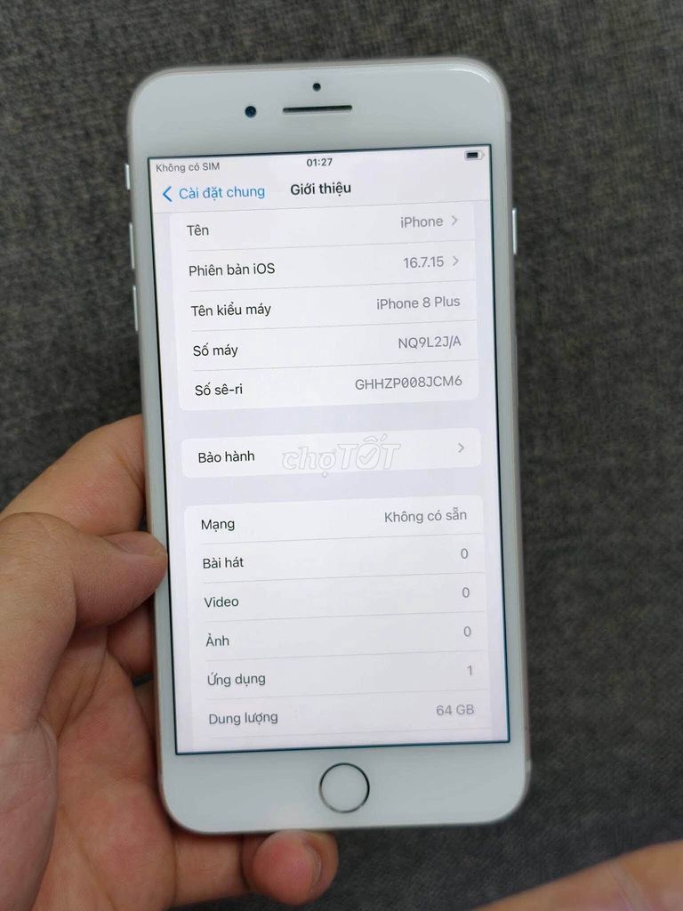 Apple iPhone 8 Plus 64GB Trắng 82%. Mua bán Điện thoại tại Quận 1 Tp Hồ Chí Minh được đăng bởi Hội Đồ Điện Tử hình 1