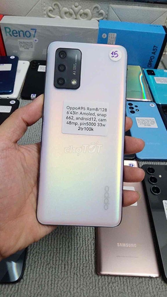 Oppo A95 128GB Trắng. Mua bán Điện thoại tại Thành phố Thủ Dầu Một Bình Dương được đăng bởi TTMobileBD hình 1
