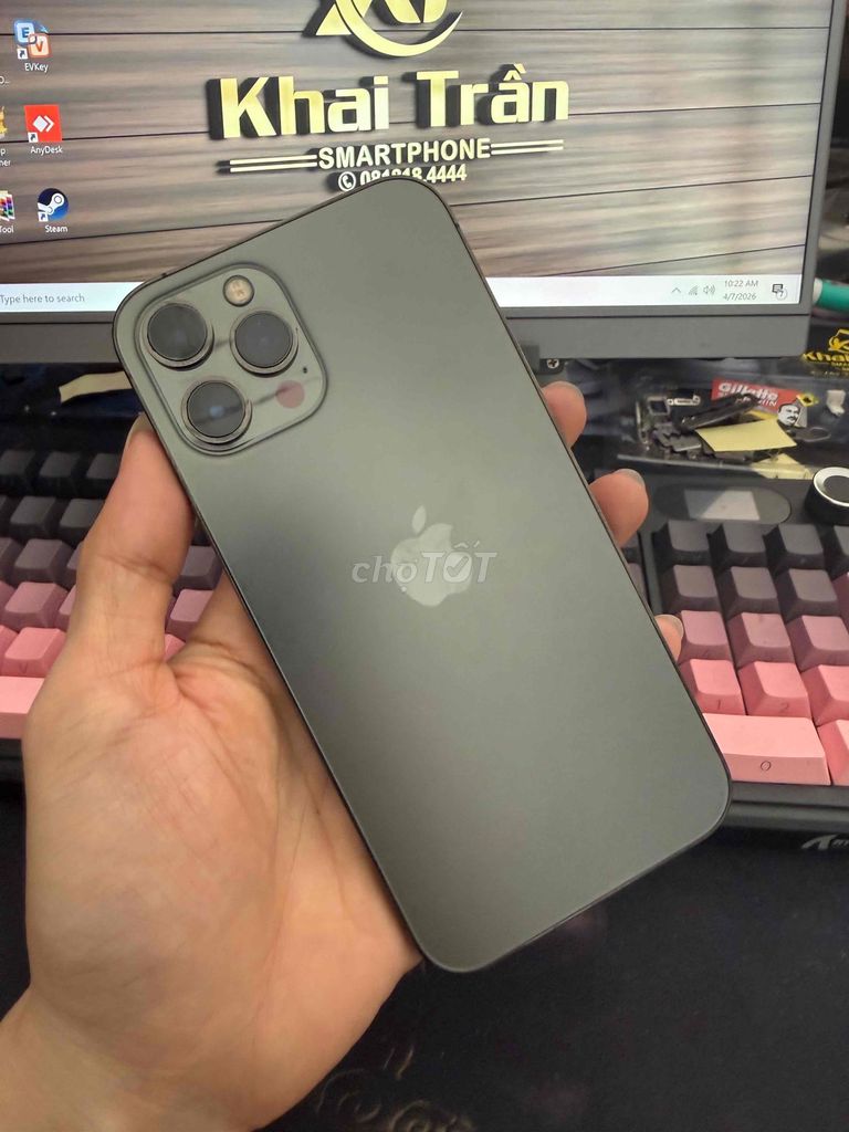 Apple iPhone 12 Pro Max 256GB Xám. Mua bán Điện thoại tại Thành phố Nha Trang Khánh Hòa được đăng bởi khaitransmartphone hình 1