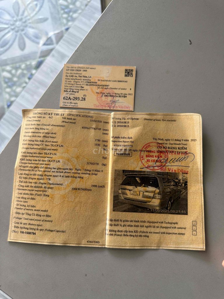 Toyota Innova 2010 G.xe chính chủ.zin.mới kiểm. Mua bán Ô tô tại Thành phố Tân An Long An được đăng bởi Trung Dũng hình 16