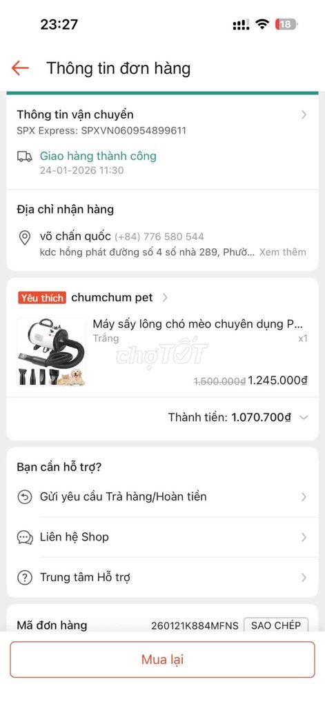 Máy sấy lông trắng đã sử dụng. Mua bán Phụ kiện, Thức ăn, Dịch vụ tại Quận Ninh Kiều Cần Thơ được đăng bởi Quoc Vo hình 1