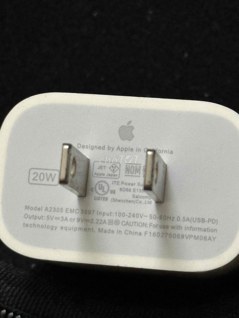 Pass sạc apple 20w