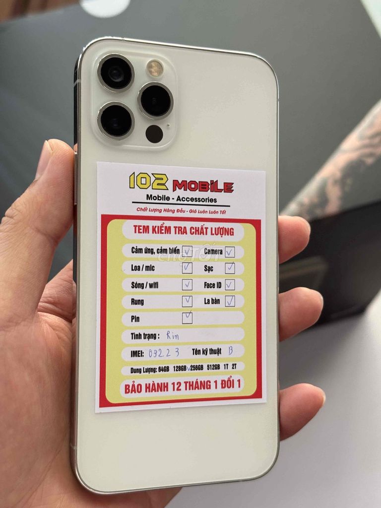 iPhone 12 Pro 128GB Trắng Zin chức năng đầy đủ. Mua bán Điện thoại tại Thành phố Buôn Ma Thuột Đắk Lắk được đăng bởi Nguyễn Hoàng hình 1