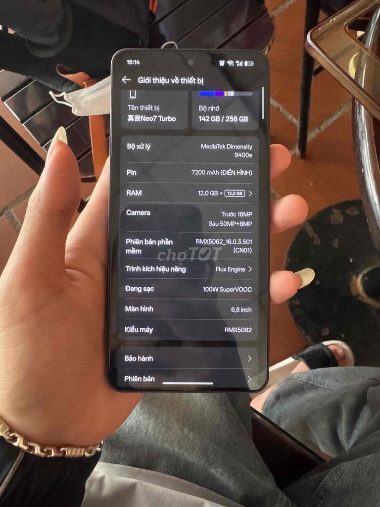 Realme Neo 7 Turbo 12/256GB Đen. Mua bán Điện thoại tại Quận Bình Thạnh Tp Hồ Chí Minh được đăng bởi Cận táo chuẩn  hình 1