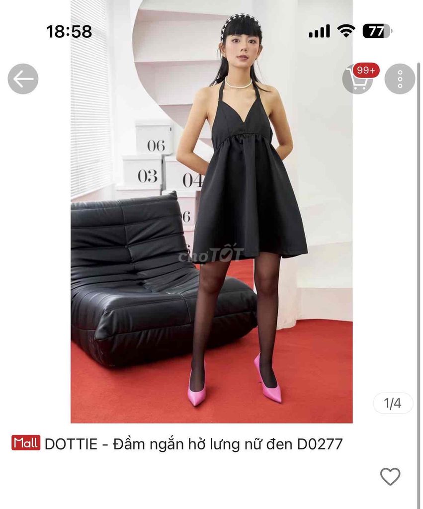 Váy Dottie Nữ Đen Size S. Mua bán Quần áo tại Thành phố Thủ Dầu Một Bình Dương được đăng bởi Bích Ngọc Lê hình 1