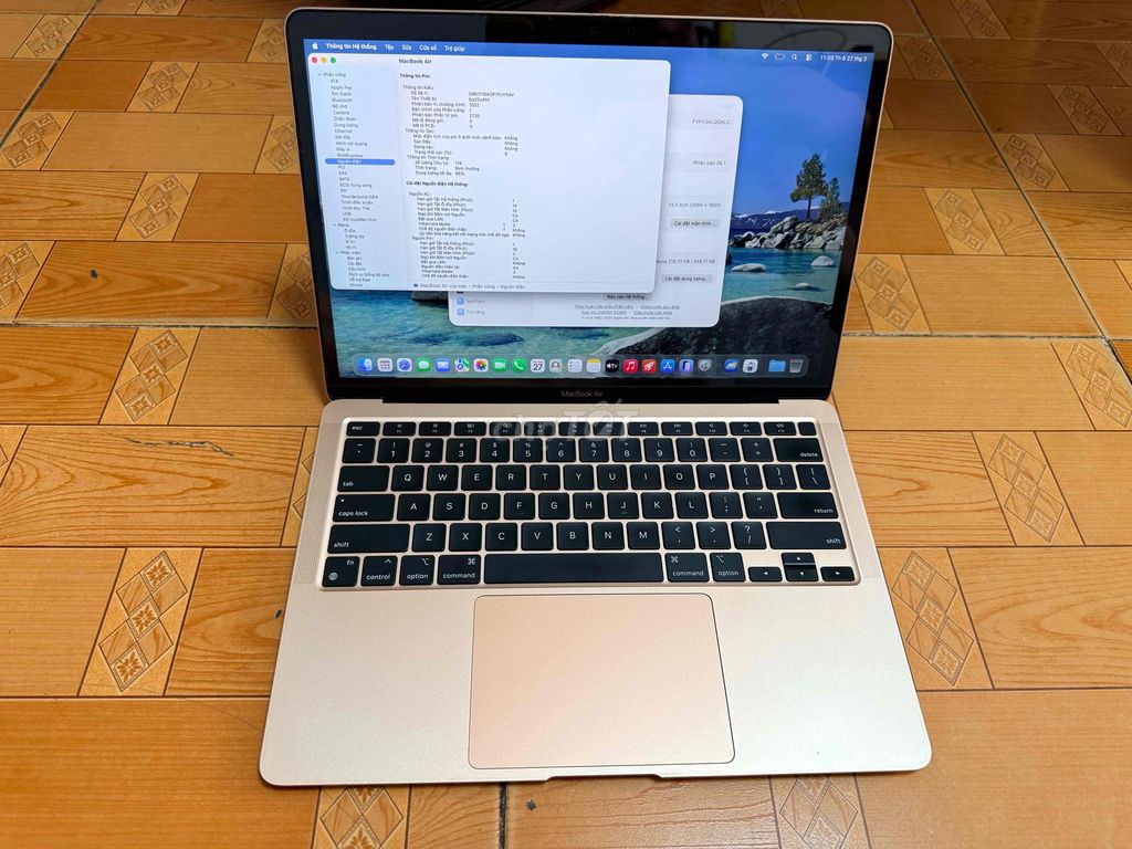 Macbook Air M1 Gold 8gb 256gb nguyên zin. Mua bán Laptop tại Quận 6 Tp Hồ Chí Minh được đăng bởi Chuyên mua bán điện thoại laptop hình 1